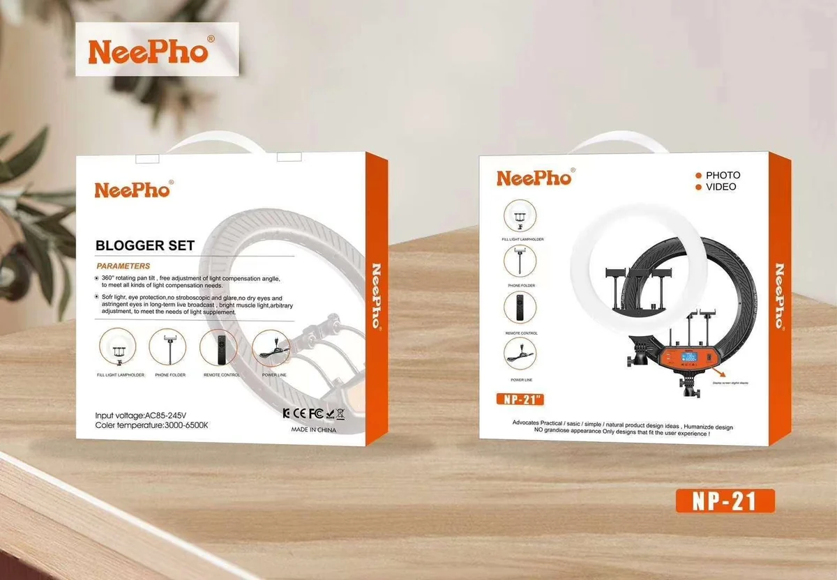Aro de luz NeePho NP-21 kit para creadores
