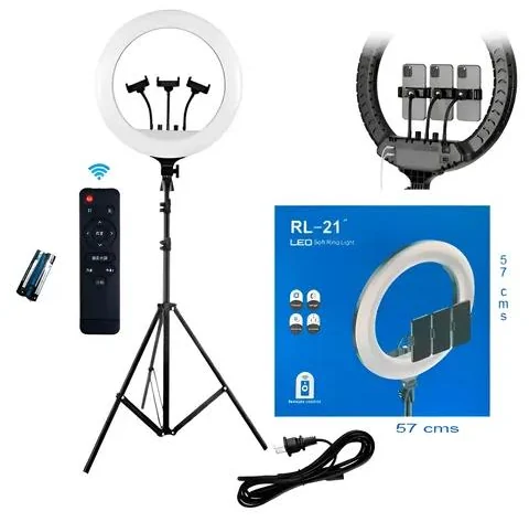 Aro de luz RL-21 de 57 cm con trípode y control