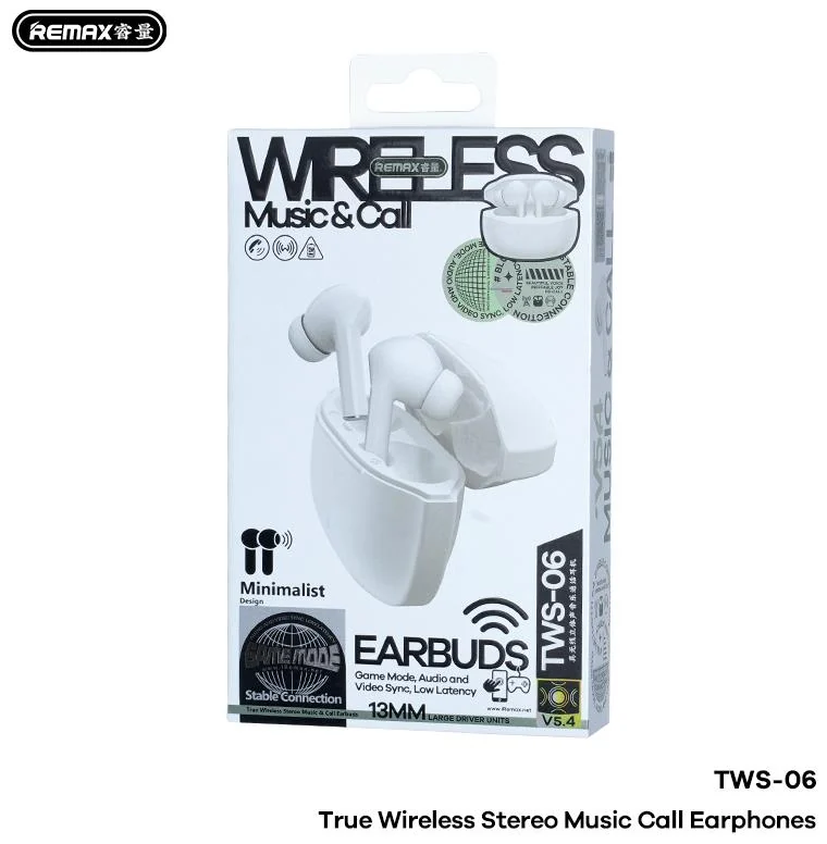 Audífonos inalámbricos Remax TWS-06 con estuche