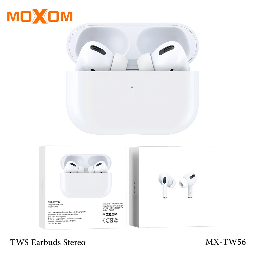 Audífonos MOXOM MX-TW56 con estuche de carga