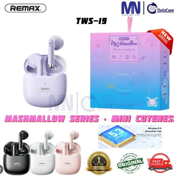 Audífonos inalámbricos Remax TWS-19 Mashmallow