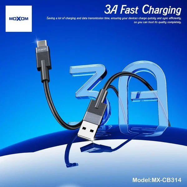 Cable USB-C MOXOM MX-CB314 trenzado de 3A