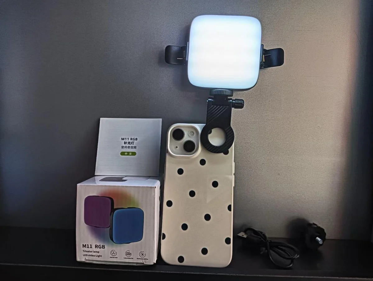 Luz de relleno RGB M11 portátil para celular