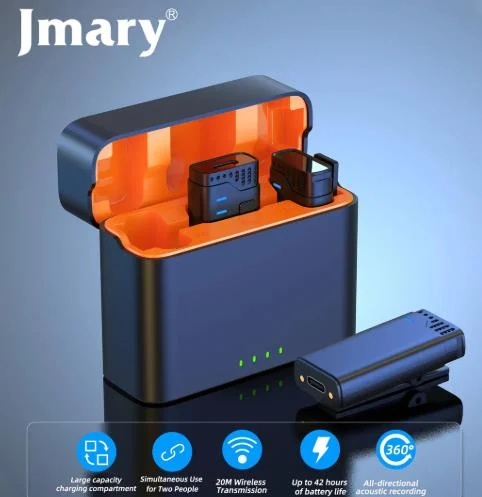 Micrófono inalámbrico Jmary MW16 doble con estuche
