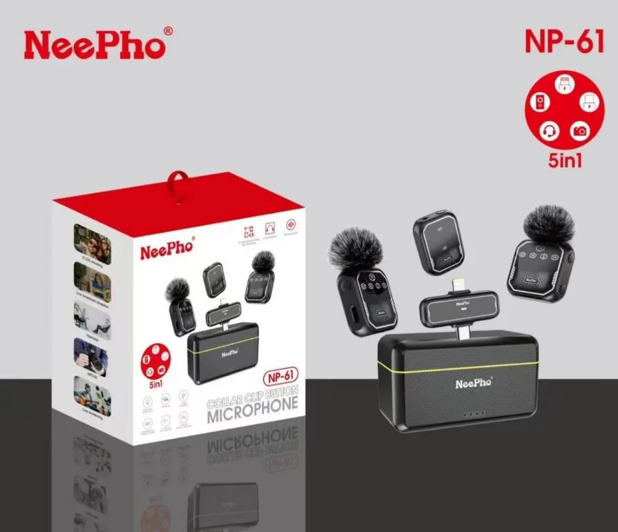Micrófono inalámbrico NeePho NP-61 5 en 1 con estuche