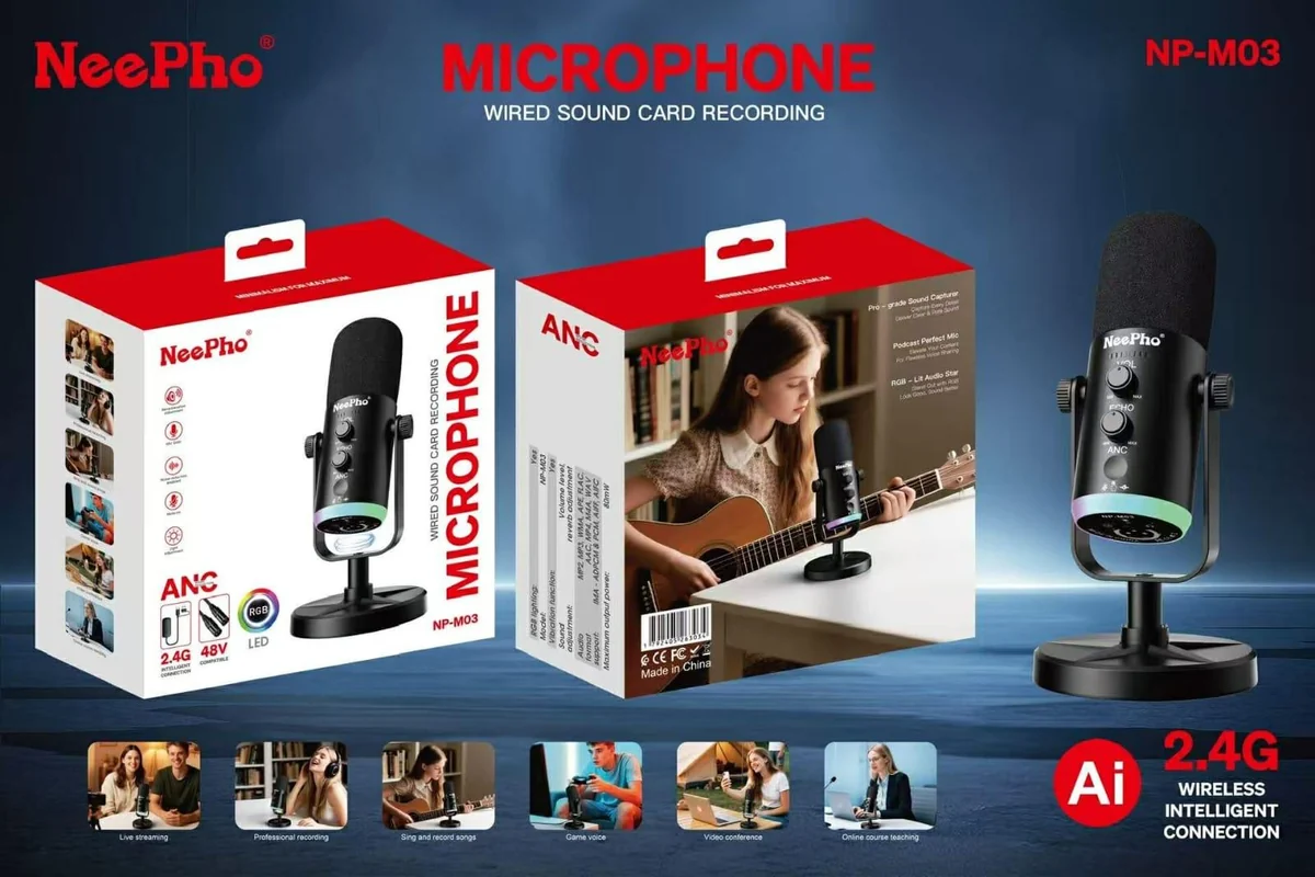 Micrófono NeePho NP-M03 USB con filtro antipop