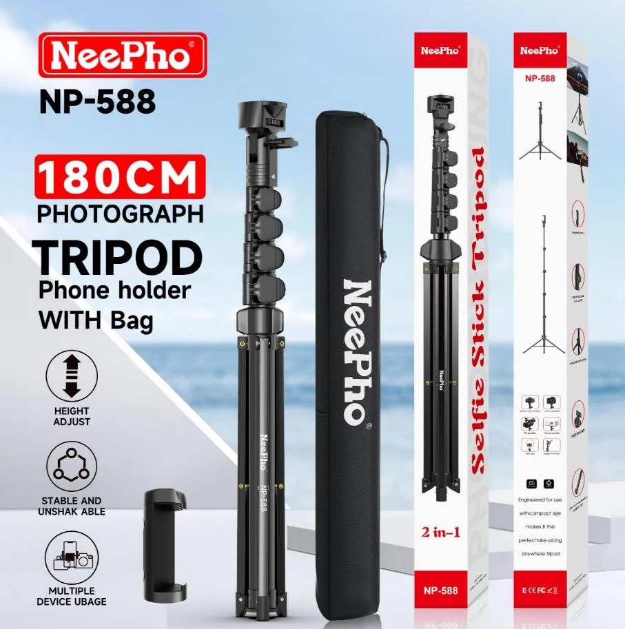 Trípode NeePho NP-588 de 180 cm con bolso